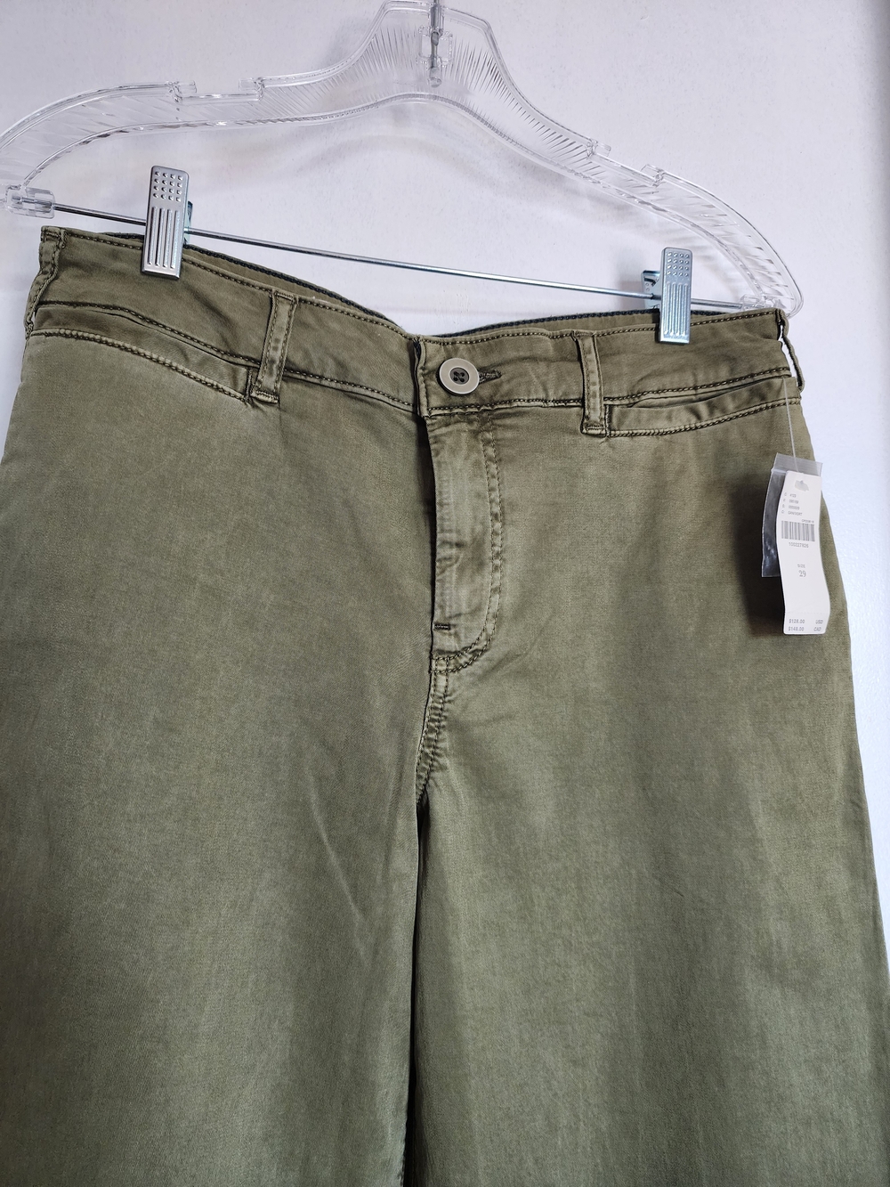 Pilcro Wide-leg Olive Green Pants Size 29 - Picture 8 of 9